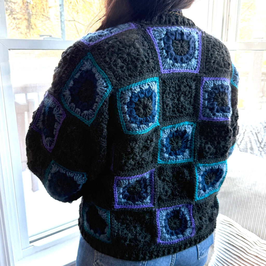 Retro Indigo Eclipse Cardigan (MADE TO ORDER👇🏻)
